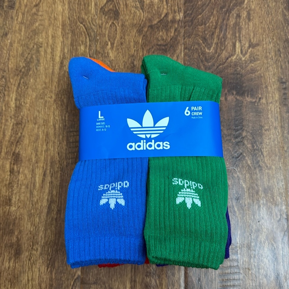 Adidas Originals Crew Multi Sport Socks 6 Pack Size L